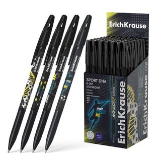Ручка шариковая "Erich Krause.R-301 Stick&Grip Sport DNA" синяя 0,7мм 61006