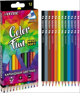 Карандаши 12 цв "deVente.Triolino Ultra 4М.Color Fun" 4М трехгран 5022127