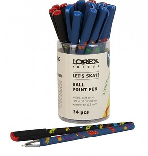 Ручка шариковая "Lorex Kids.Lets skate" синяя 0,5мм LXKOPSS-LS/766