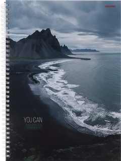 Книга для записи А4   80л "Скалистое побережье" клетка гребень тв.обл. 80-1727 ПрофПресс