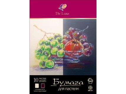 Папка для пастели А4 10л 2цв "Люкс" слоновая кость,темно-коричневый 160г/м² 33С 2161-08 Луч