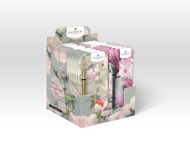 Ручка шариковая "Lorex .Simple Slim Chic Blossoms" автомат синяя 0,7мм ассорти LXOPSC-BM