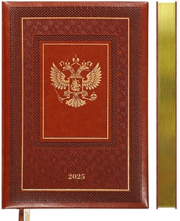 Ежедневник А5  352стр "deVENTE.Symbol" иск.кожа коричневый зол.срез датир 2025 2232523 в коробке