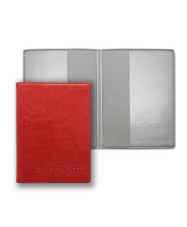 Обложка для паспорта "Passport.Красная" кожзам 2203.И-202