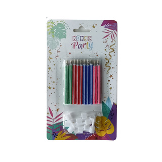 Набор свечей для торта 10шт "Незадуваемые" 6см 242066 (404) Кокос