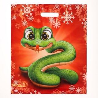 Пакет   38*45 "Глянец.НГ.Веселые друзья" 60мкм с вырубкой (цена за уп 50шт)9891 Цена 1шт 14,02