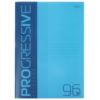 Тетрадь А4  96 л "PROGRESSIVE.Синяя" пласт.обл 96Т4В1 084963 Хатбер
