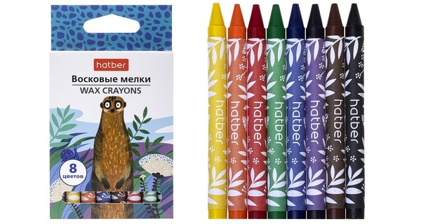 Восковые мелки "Colora"  8цв круглые d=9мм CR_086140