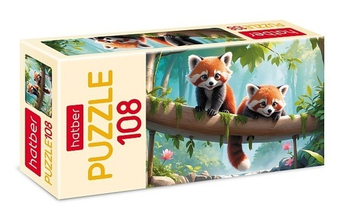 Пазлы Хатбер  108эл "Красные панды" 108ПЗ4_32823 089377