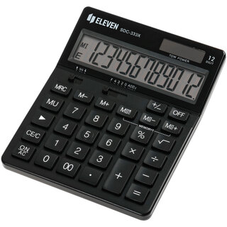 Калькулятор Eleven  12 разряд 125*1555мм SDC-333X-BK двойн.питание
