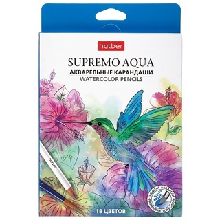 Карандаши 18 цв "Supremo AQUA" круглый корпус CS_087449 Хатбер