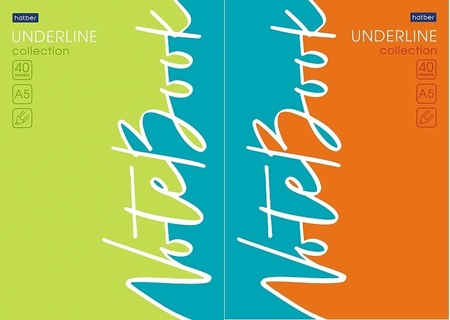 Блокнот А5   40л "Underline" склейка жест.подложка 40Б5лA1к 076968 Хатбер
