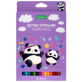 Карандаши 18 цв "ECO.Плюшевые панды" CS_087798 Хатбер