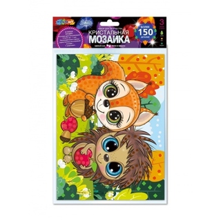 Набор для творчества "Кристальная мозаика.Лесные зверята" 17*23см CRYST-114766 385208 (3013)