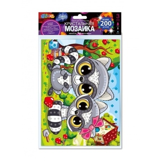 Набор для творчества "Кристальная мозаика.Еноты" 17*23см CRYST-114761 385212 (6953)