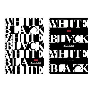 Тетрадь А4  96 л "Черное и белое" клетка гребень 96Т4В1гр 088812 Хатбер