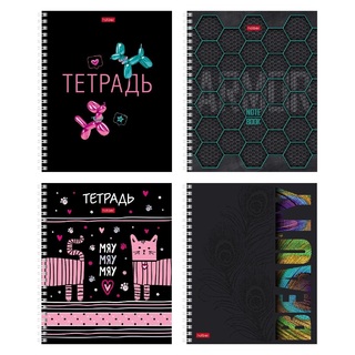 Тетрадь 48 л "Ассорти" клетка гребень 3D лак 48Т5лолВ1гр 087348 Хатбер