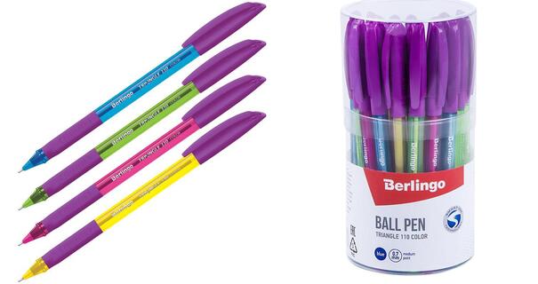 Ручка шариковая "Berlingo.Triangle 110 Color" синяя 0,7мм CBp_07115