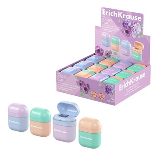 Точилка "Erich Krause.Case.Pastel Bloom" с контейнером 60039