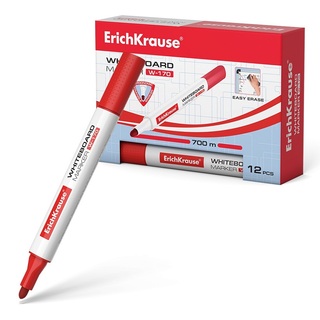Маркер "ErichKrause.W-170" для белых досок красный 2мм 13045