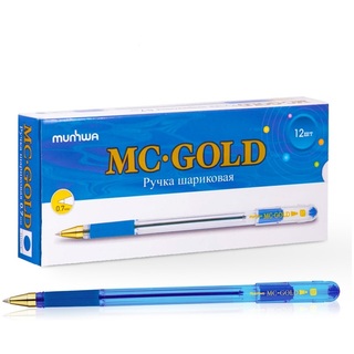 Ручка шариковая "MunHwa.MC Gold" синяя 0,7мм масл.основа BMC07-02 229550