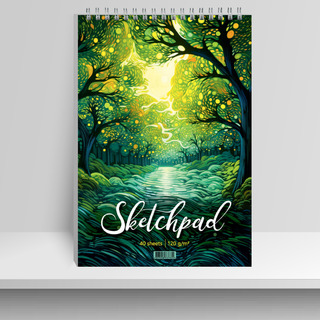 Скетчпад А4  40л "Лесная тропа" спираль софт-тач 120г/м² 15122 АкХолд
