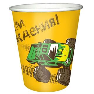 Стаканы "Тачки.Монстры Трак" бумажные 200мл (6шт в уп) 6078959