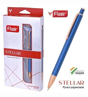 Ручка подарочная "Flair.STELLAR" корпус синий синяя 0,7мм F-69380/син.