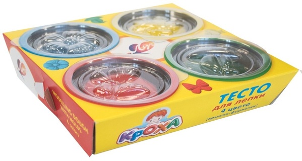Тесто для лепки  4 цв "Кроха" 320гр 31С2028-08 Луч