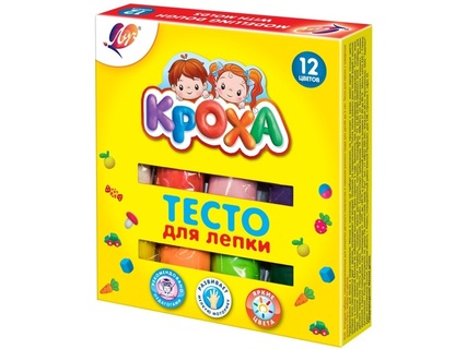 Тесто для лепки 12 цв "Кроха" 492гр 31С2045-08 Луч