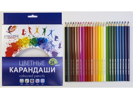 Карандаши 24 цв "Классика" грифель 3мм 29С1712-08 Луч
