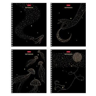 Тетрадь 48 л "Золотая магия" клетка гребень 3D фольга 48Т5лофВ1гр 088354 Хатбер