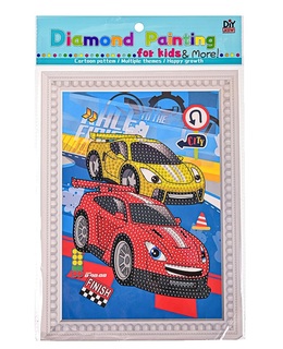 Мозаика алмазная "Машинки" 17*24см на картоне частич.выкл М-12152 Mazari