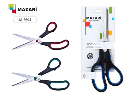 Ножницы 21см "BE TOP" с резиновыми ставками Mazari М-5604