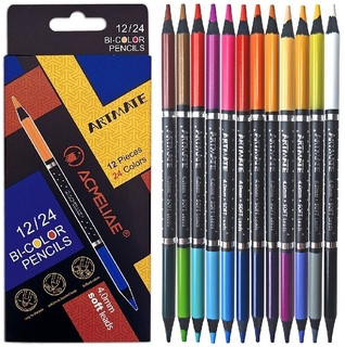 Карандаши 24 цв/12 шт "ACMELIAE.Blackwood Artmate" двухстор. 43186