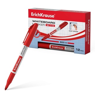 Маркер "ErichKrause. W-110" для белых досок красный 2мм 56917