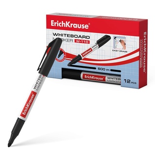Маркер "ErichKrause. W-110" для белых досок черный 2мм 56915