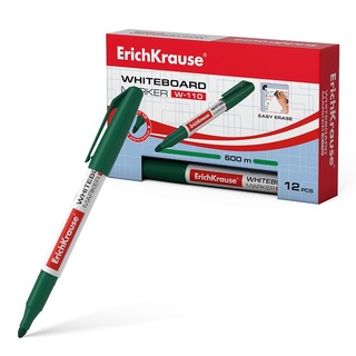 Маркер "ErichKrause. W-110" для белых досок зеленый 2мм 56918