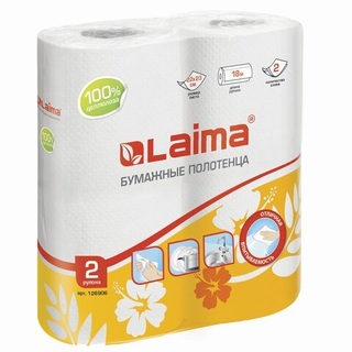 Полотенце бумажное "LAIMA" 2сл  2рул 126906