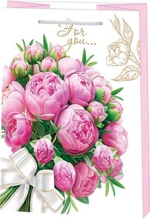 Сумка ламинированная 18*23 "Букет пионов" 10-30-458