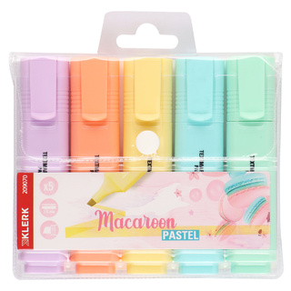 Набор текстовыделителей  5шт "KLERK.Macaroon Pastel" скошенные 1-5мм 209070