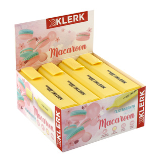 Текстовыделитель "KLERK.Macaroon Pastel" желтый 1-5мм 209075