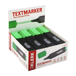 Текстовыделитель "KLERK.Basic" зеленый 1-5мм 211855