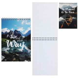 Блокнот А5   48л "Путешествие" спираль клетка 241461 Кокос