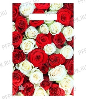 Пакет   20*30 "Бутик.Классика роз" 30мкм с вырубкой (цена за уп 100шт) 166 Цена 1шт 4,13