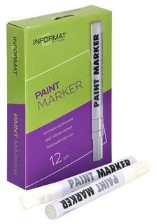 Маркер-краска "Informat.Paint professional" белая 2-4мм KRR04W