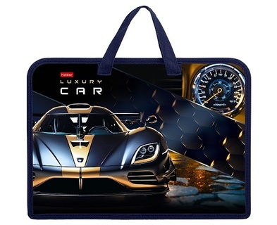 Папка для тетрадей А4 "Luxury Car" 70мм молния с ручками AMn_08089 Hatber