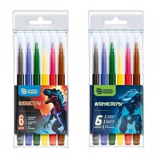 Фломастеры  6цв "Schoolformat.Микс для мальчиков" ФЛ06-ММК