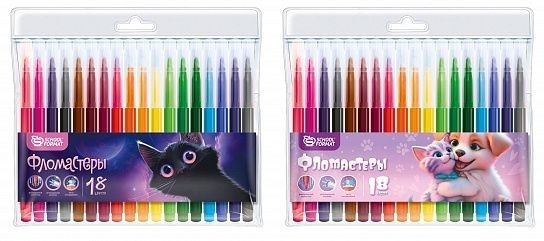 Фломастеры 18цв "Schoolformat.Микс для девочек" ФЛ18-МДВ