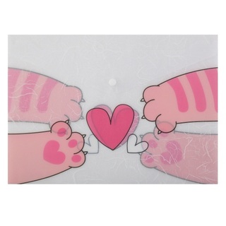 Папка с кнопкой А4 "Кокос.Коты и сердца" 180мкм 251302